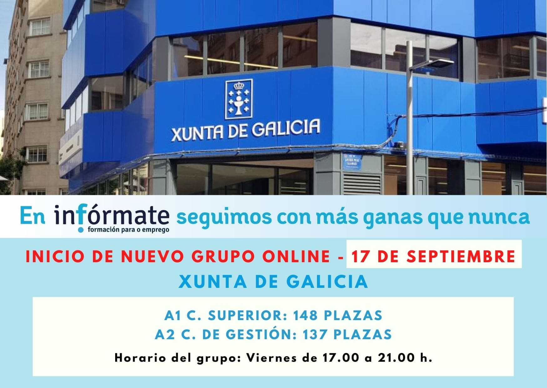 Cartel anunciando el inicio del 