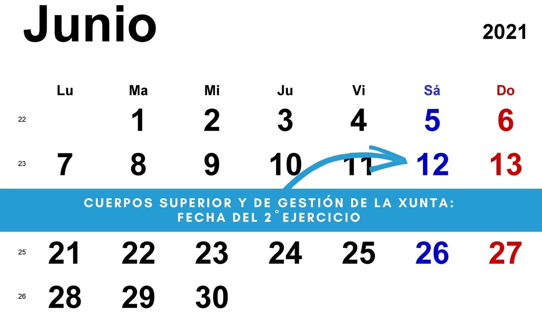 Calendario junio