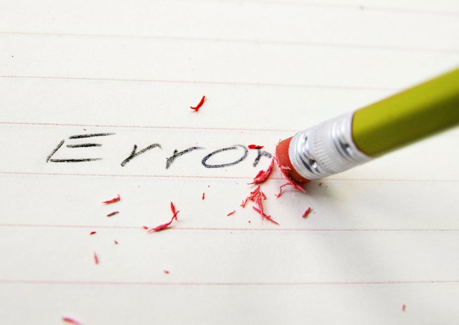 Borrando palabra error con una g