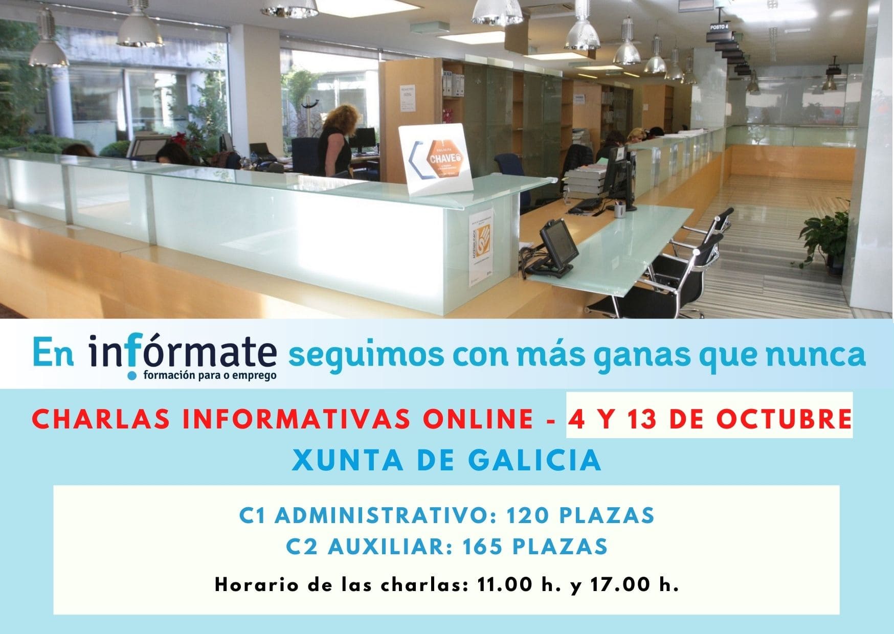 Cartel anunciando las charlas
