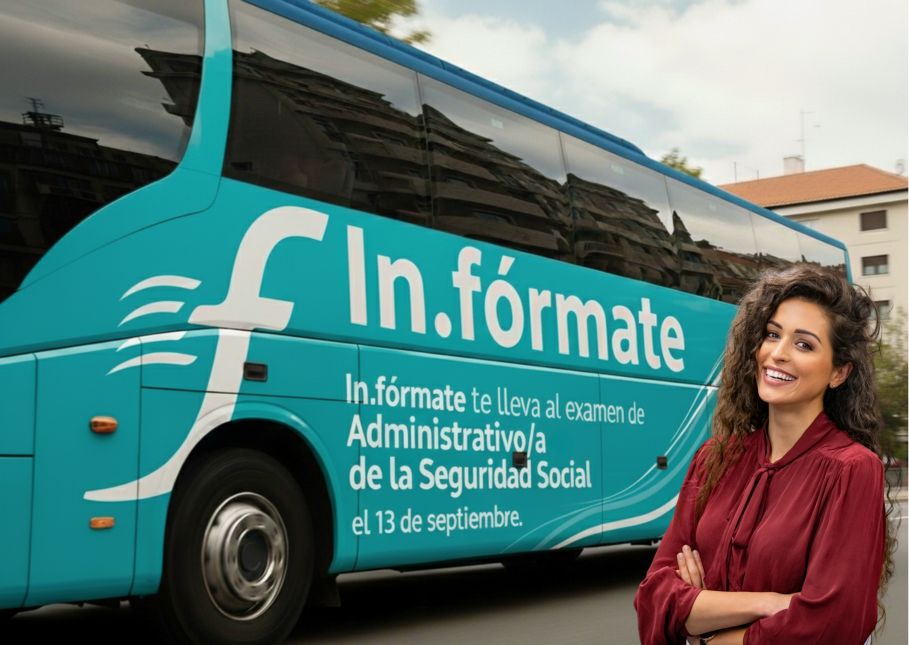Autobús con el logo de In.fórmat