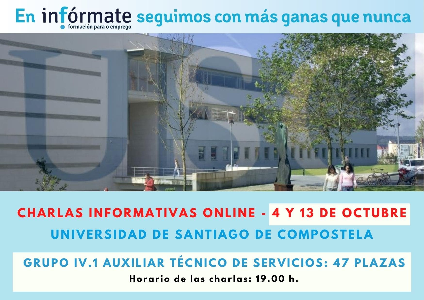 Cartel anunciando las charlas