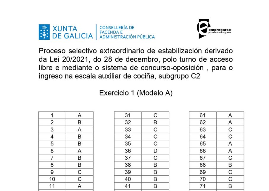 Plantilla auxiliar de cocina