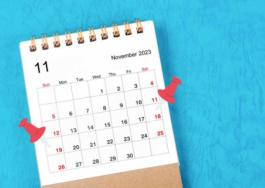 Calendario noviembre 2023