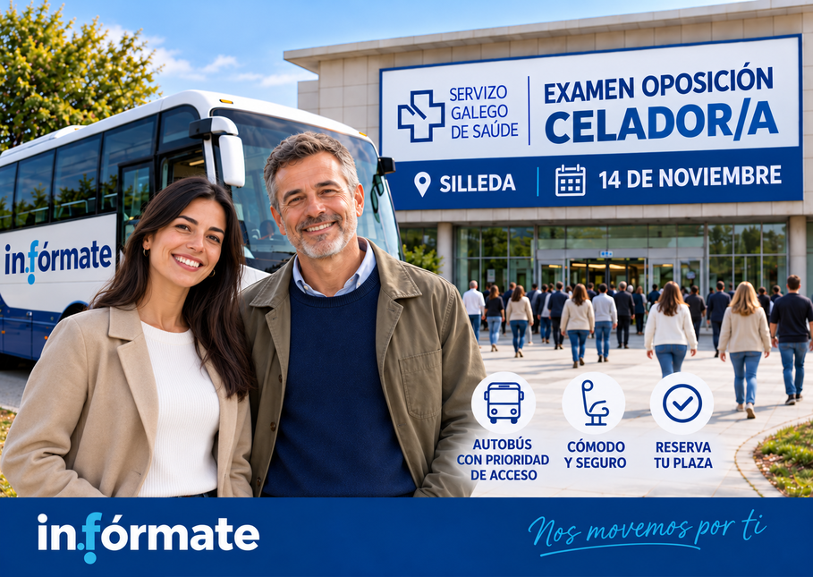 Cartel promocional autobús a Sil