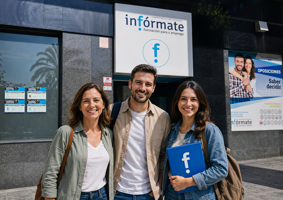 Alumnos delante de In.fórmate Vi