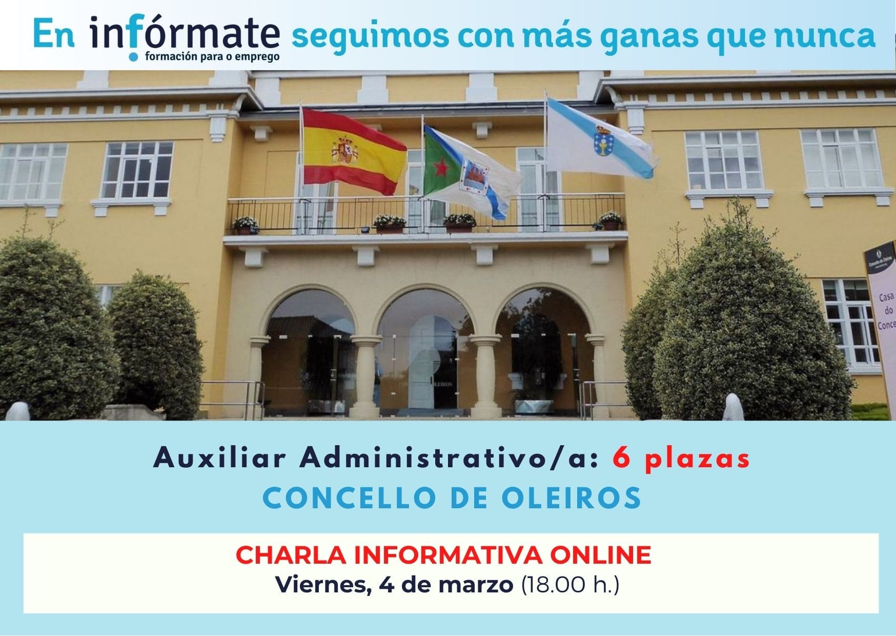Cartel anunciando charla