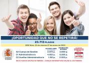 Cartel anunciando plazas Estado