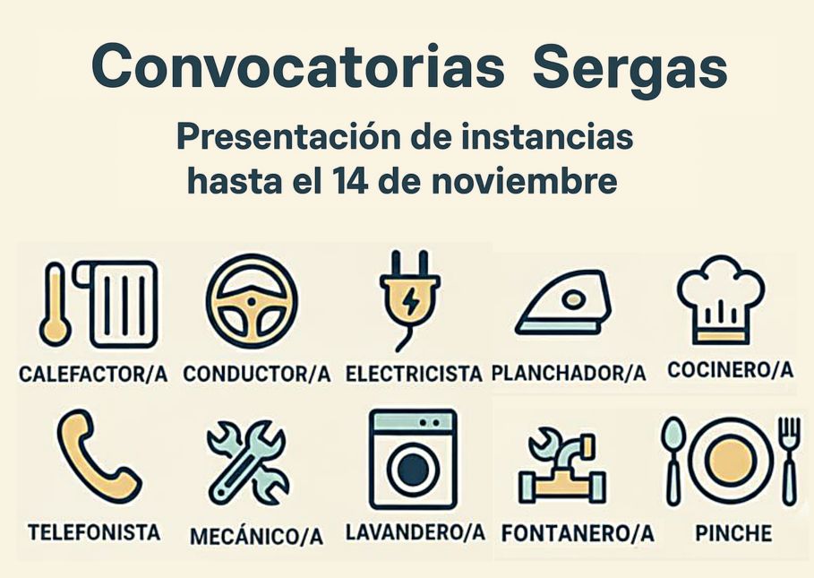 Categorías convocadas del Sergas