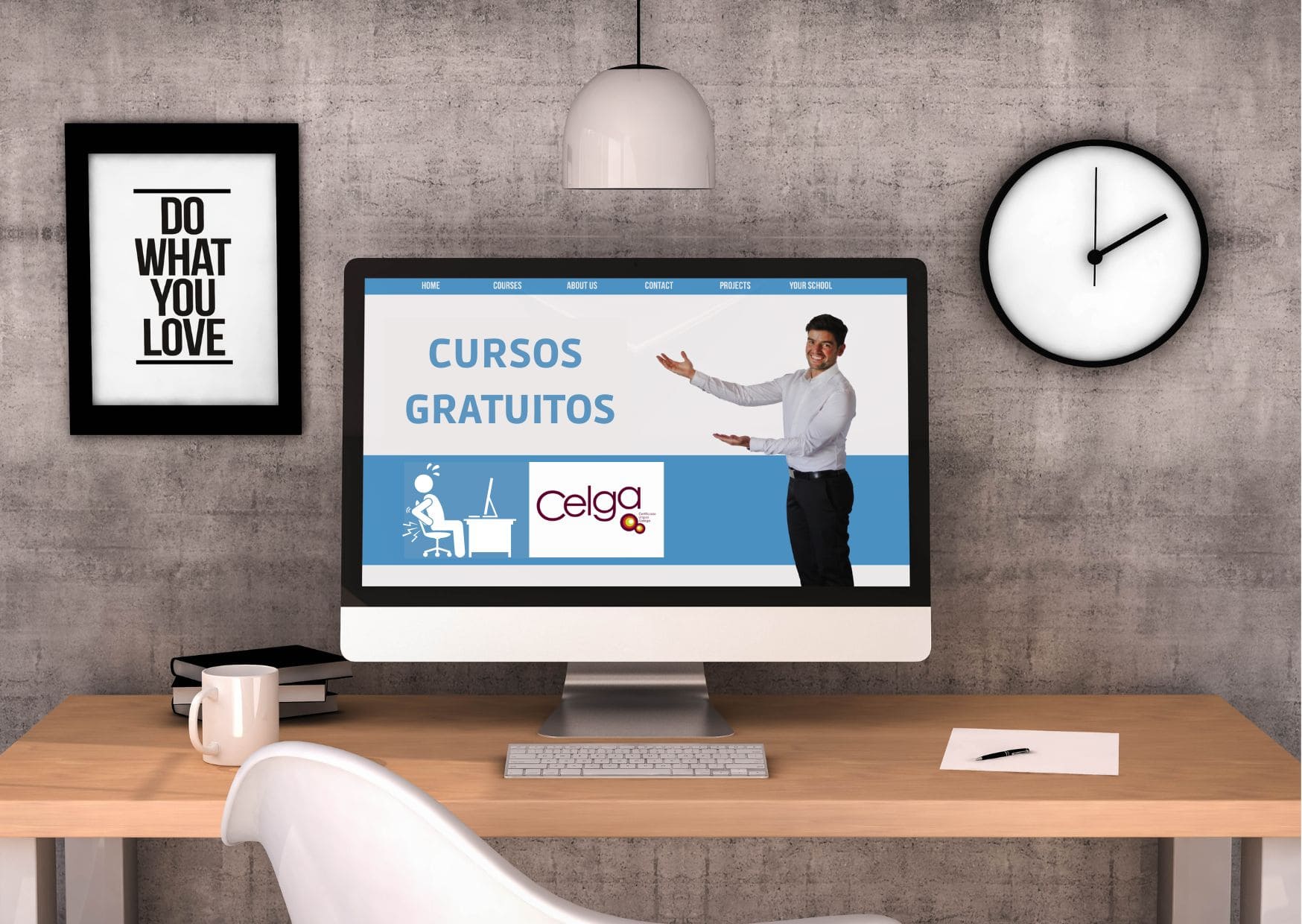 Cartel anunciando cursos gratuit