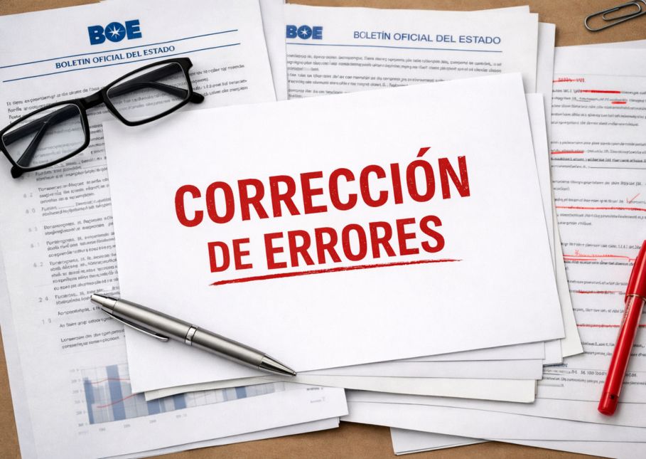 Corrección de errores BOE