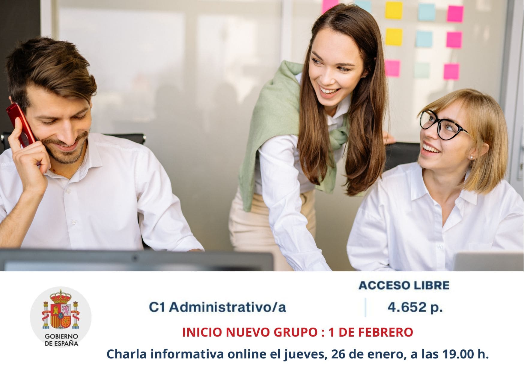 Cartel anunciando inicio de grup