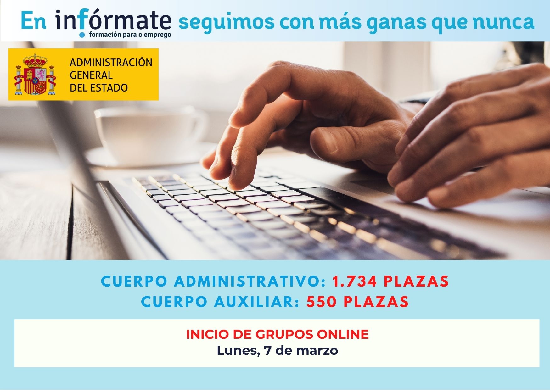 Cartel anunciando nuevos grupos