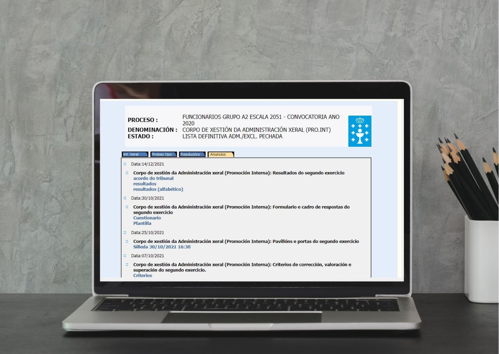 Página web Función Pública