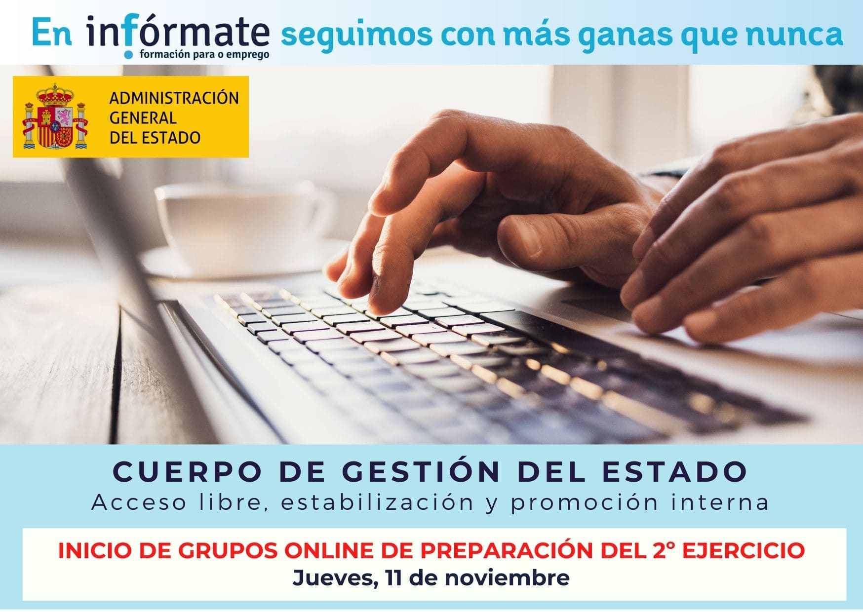 Cartel anunciando el inicio del 