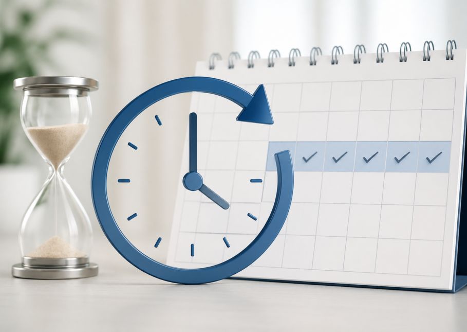 Calendario, reloj y reloj de are