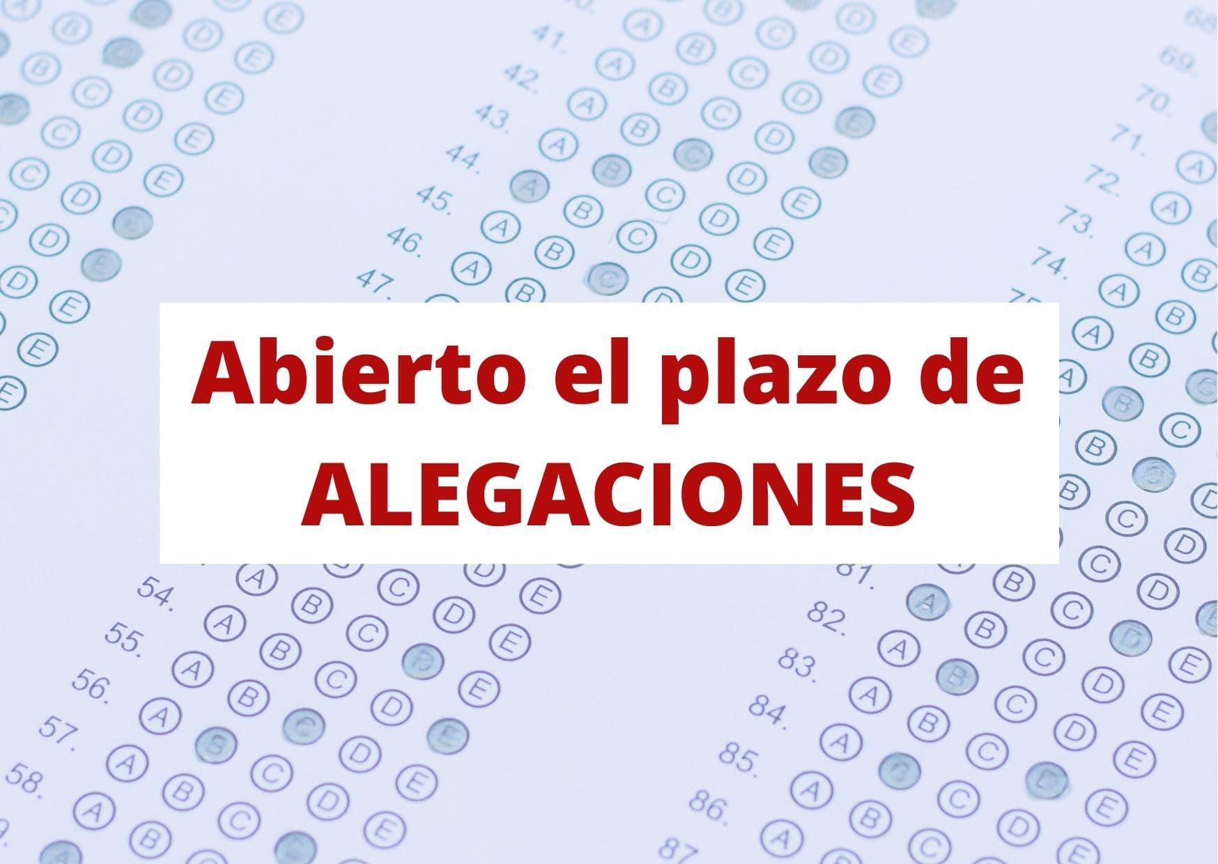 Presentación de alegaciones