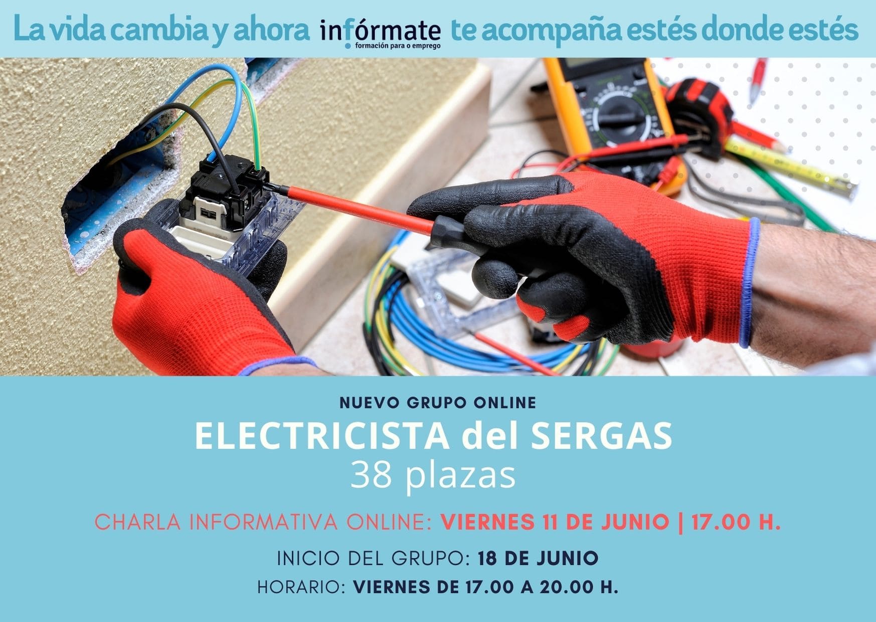 Cartel publicitario electricista