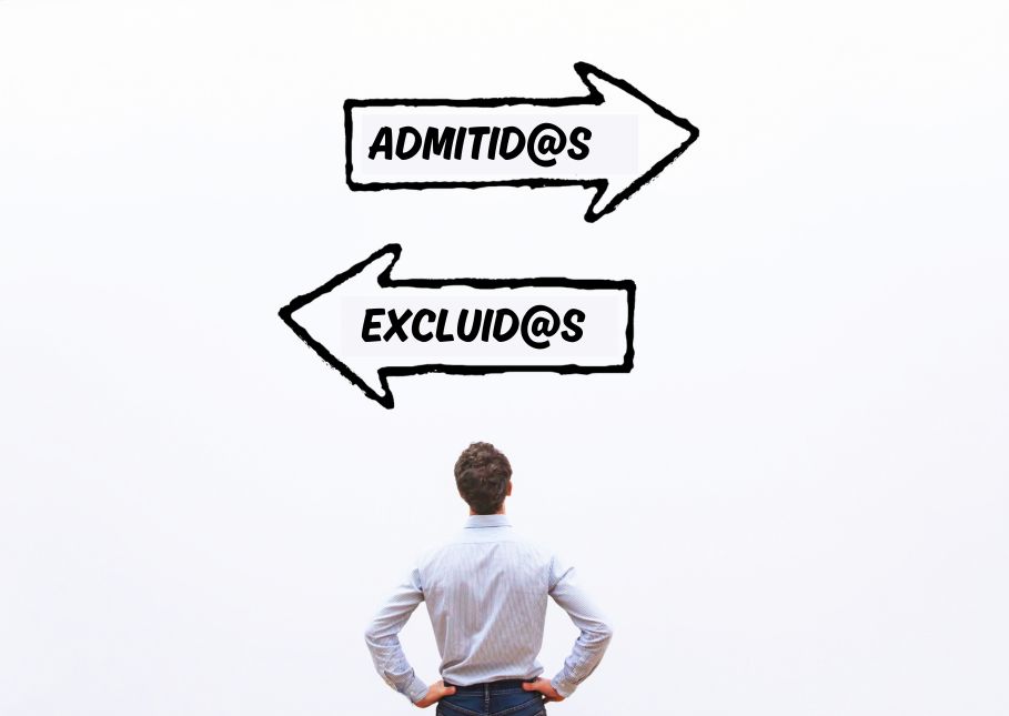 Flechas de admitidos y excluidos