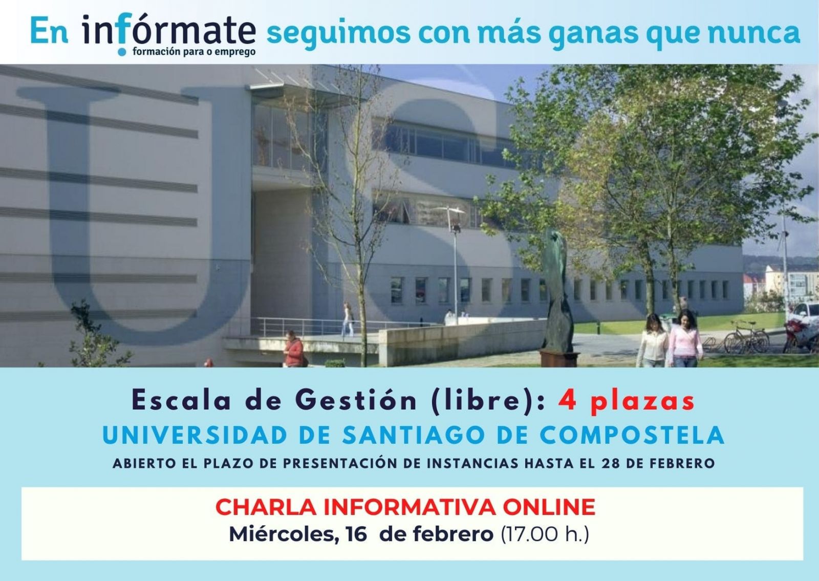Cartel anunciando charla