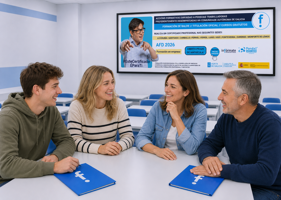 Alumnos nunha aula de In.fórmate