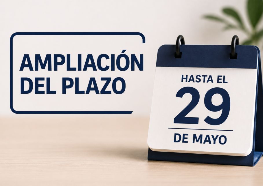 Ampliación plazo hasta el 29 de 