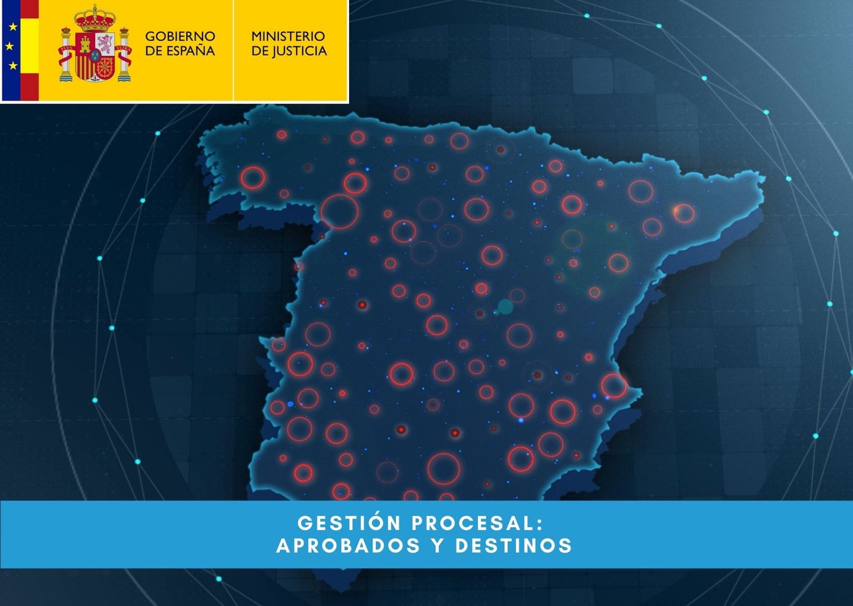 Mapa de España con destinos