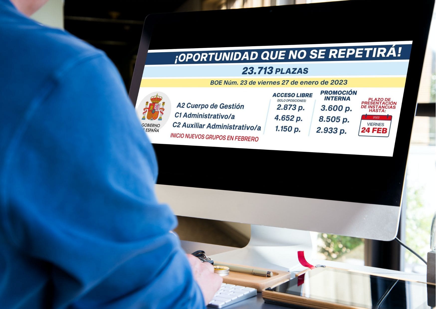 Cartel con plazas Estado