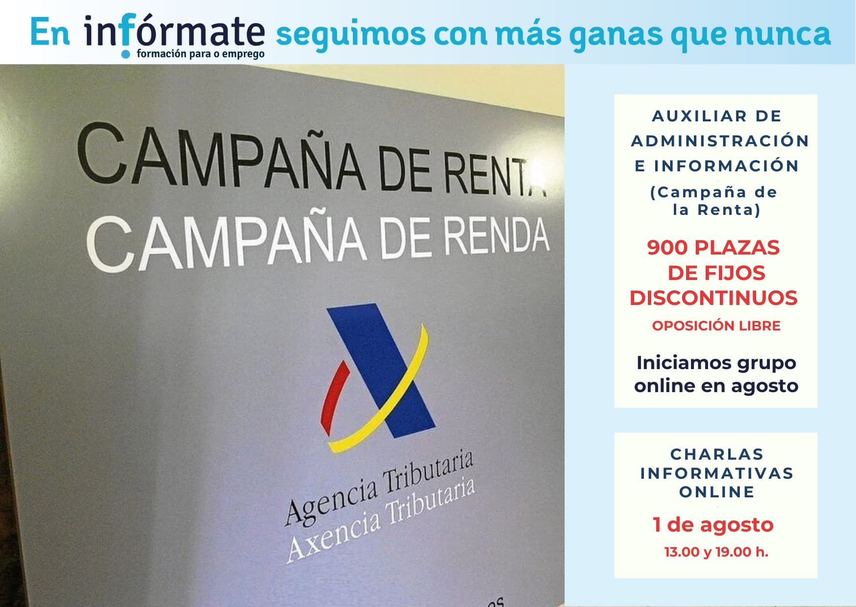 Cartel anunciando el inicio de g