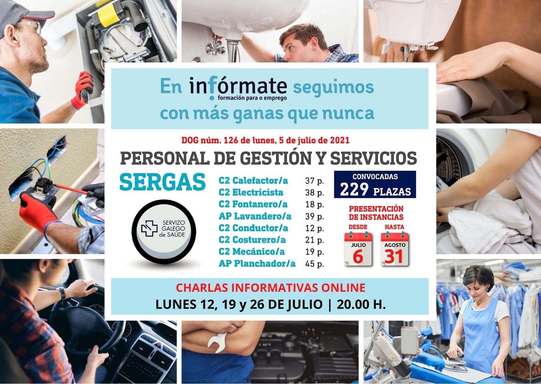Cartel publicitario charlas info