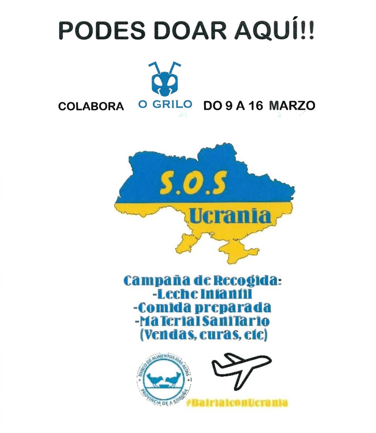 Cartel campaña S.O.S Ucrania