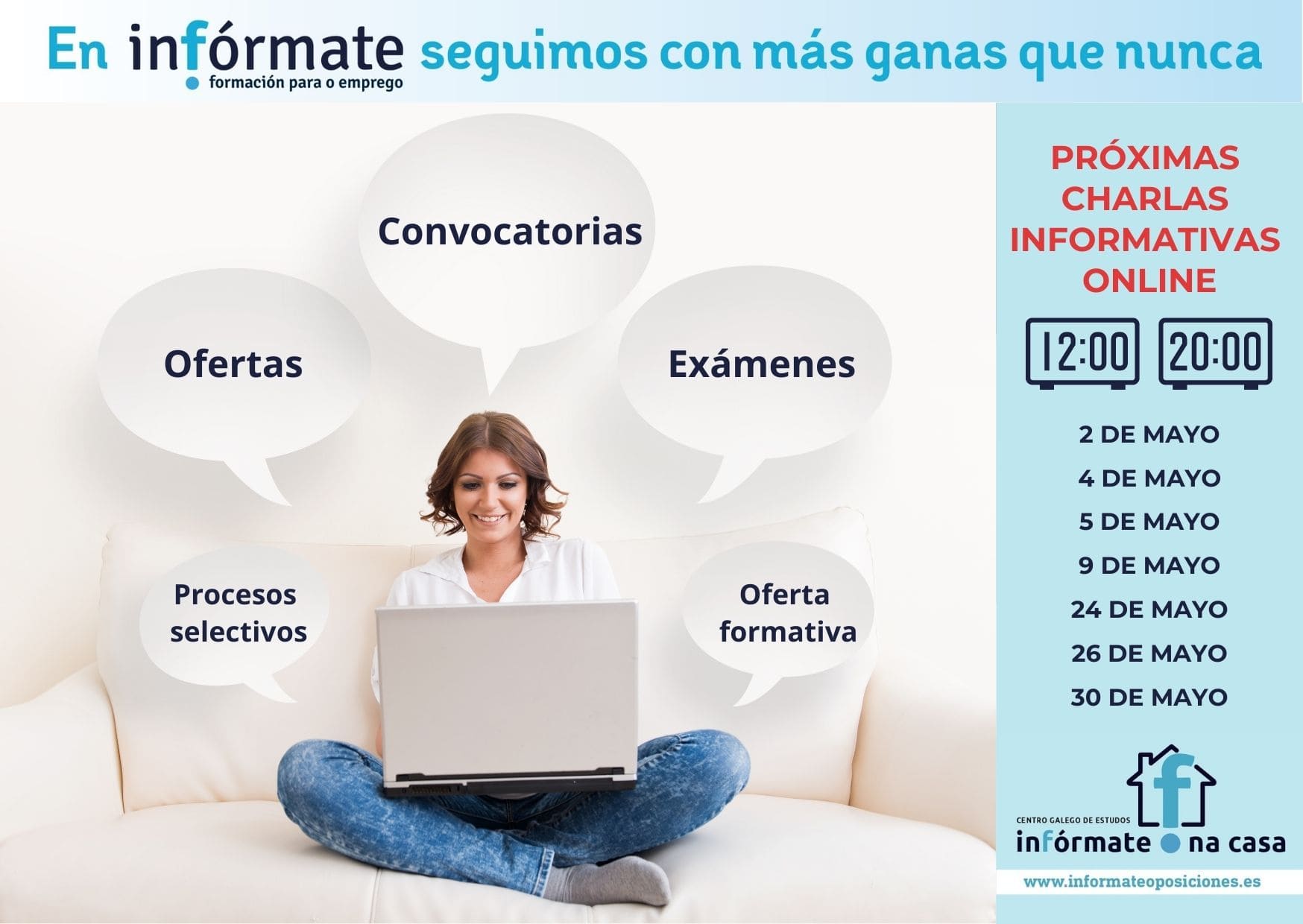 Cartel anunciando charlas inform