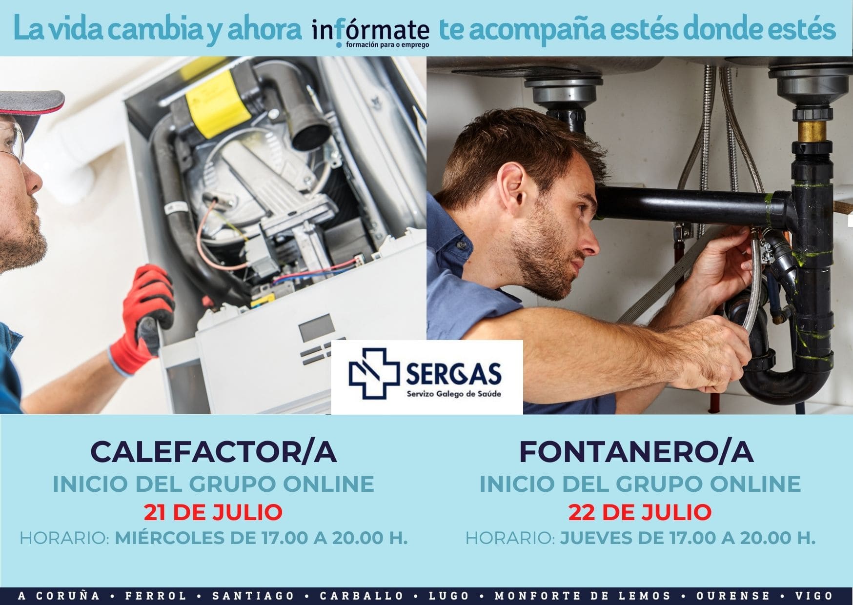 Cartel anunciando inicio clases