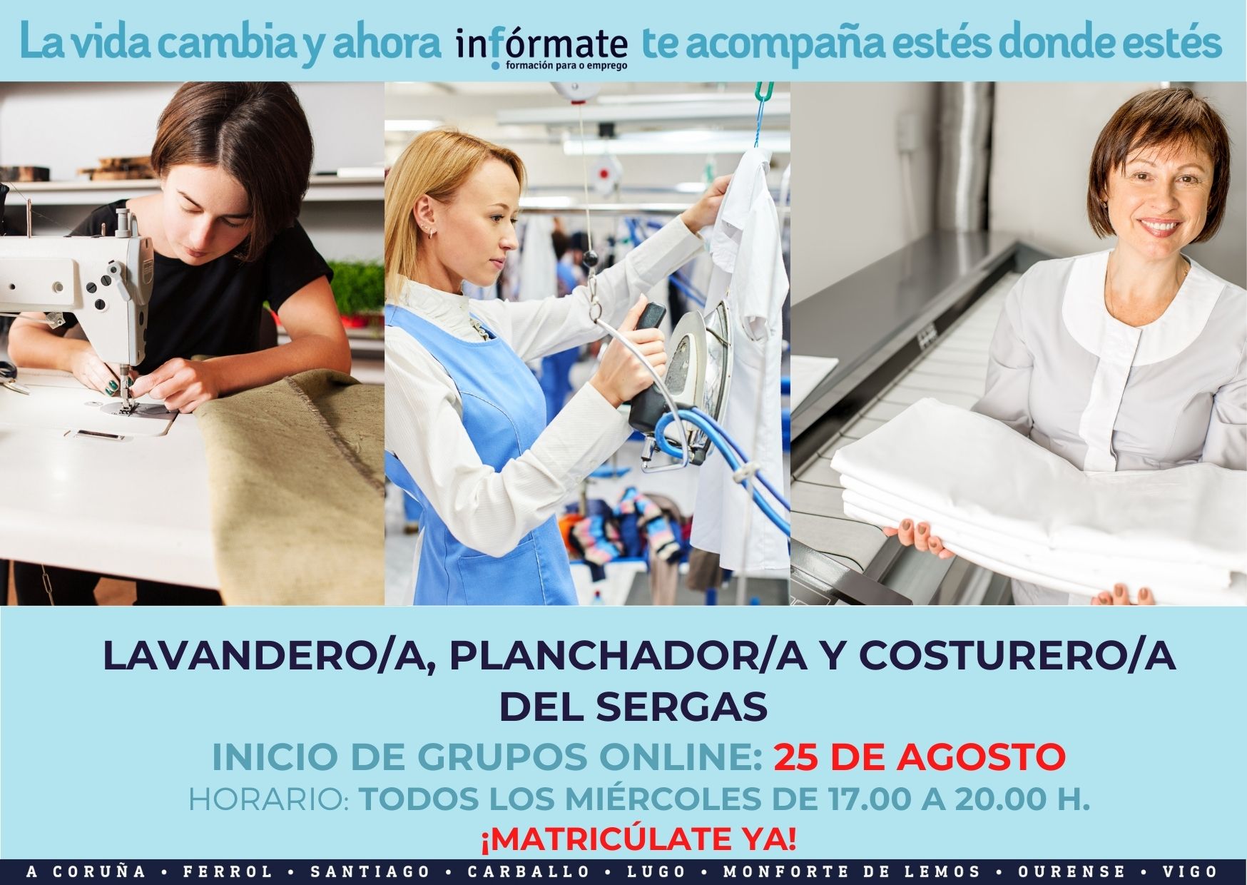 Costurera, lavandera, planchador