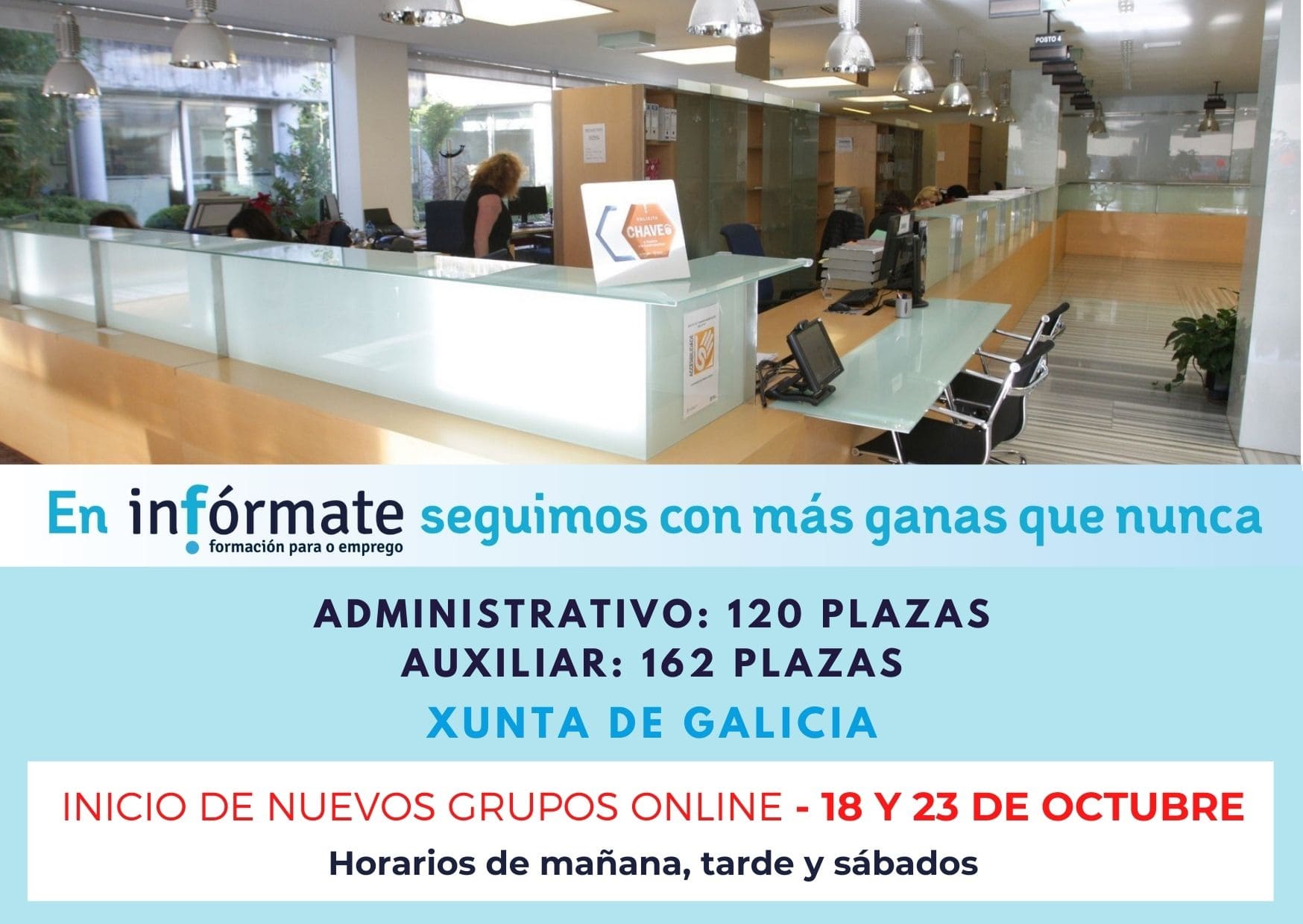 Cartel anunciando el inicio del 