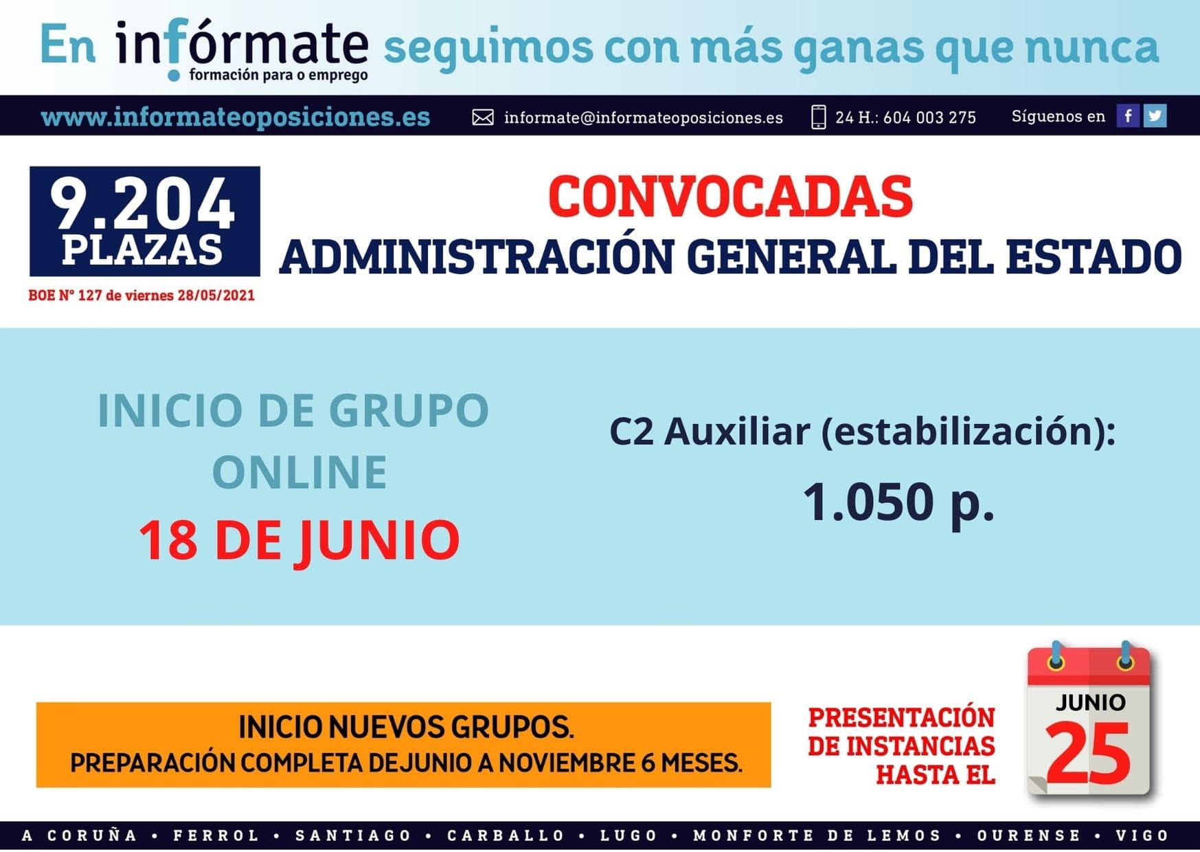 Cartel promocional grupo online