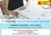 Cartel anunciando el inicio del 