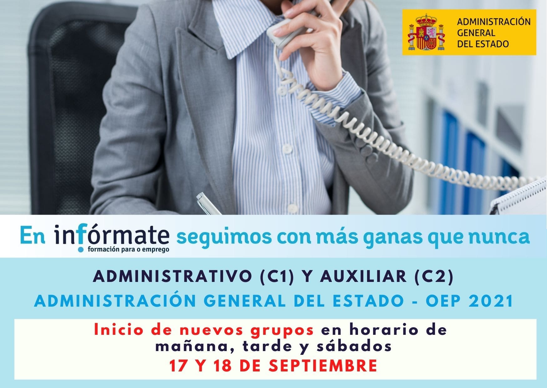 Cartel anunciando el inicio del 