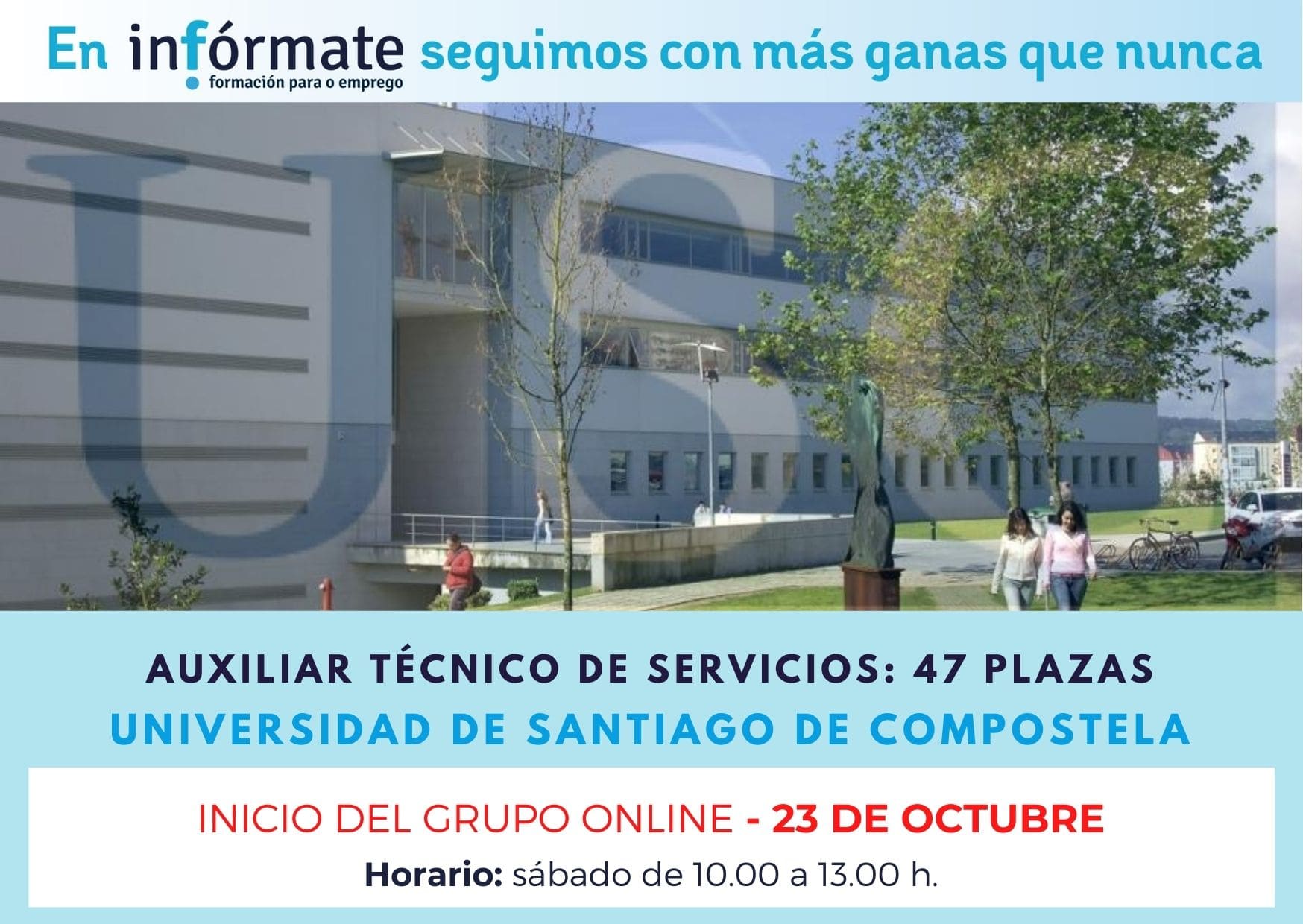 Cartel anunciando el inicio del 