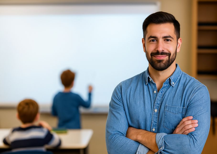 Profesor en un aula