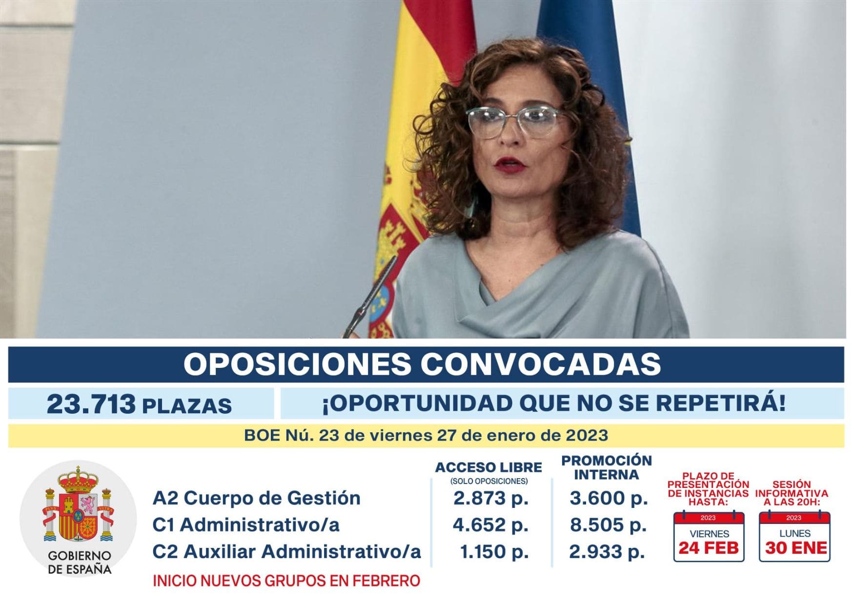 Cartel anunciando la convocatori
