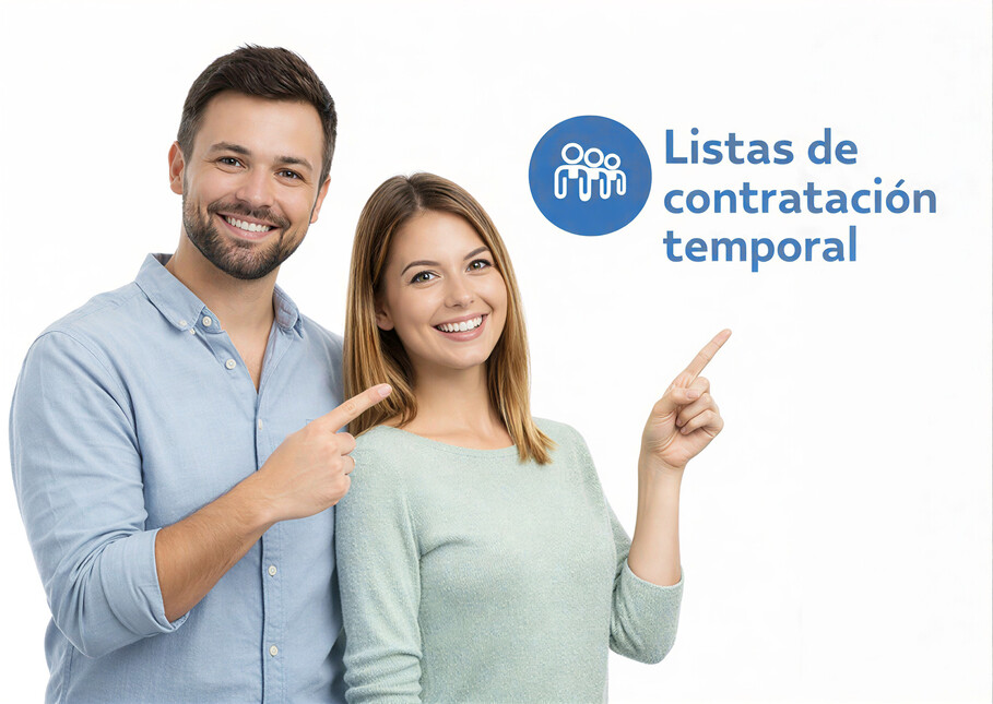 Hombre y mujer señalando las lis