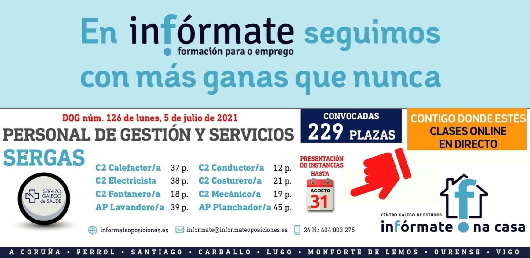 Cartel publicitario instancias S