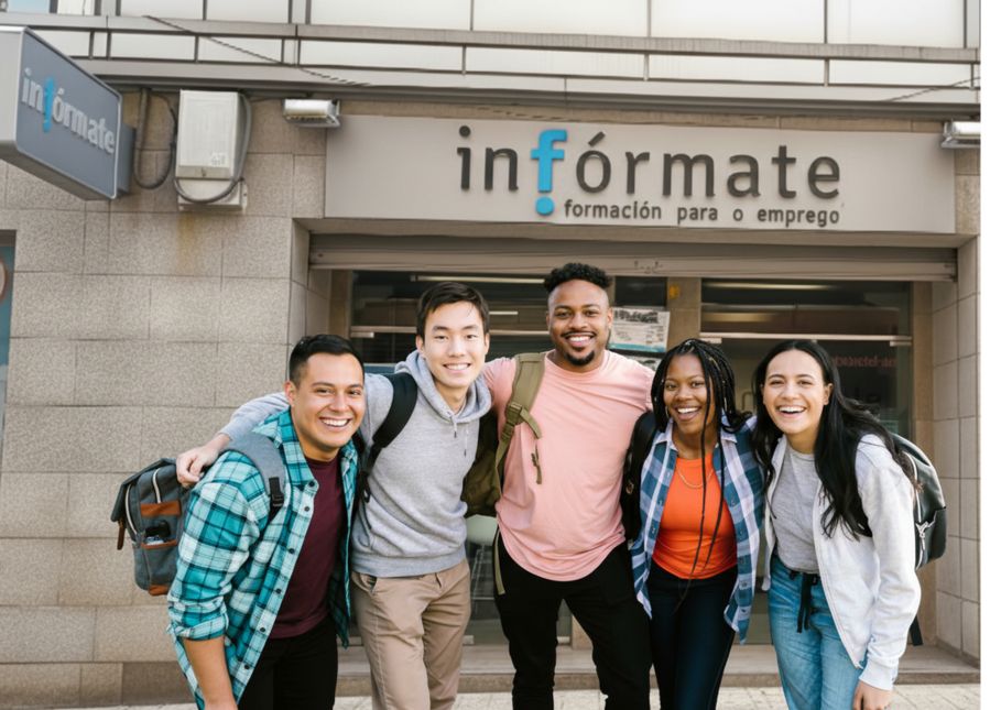Alumnado delante de In.fórmate F