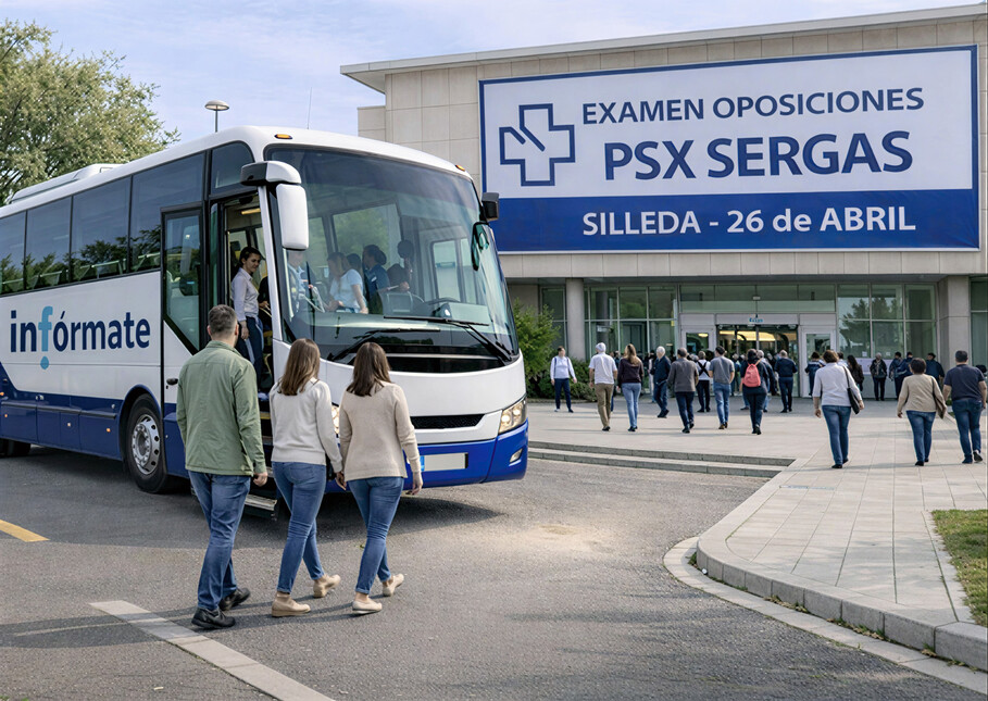 Cartel anunciando el autobús de 