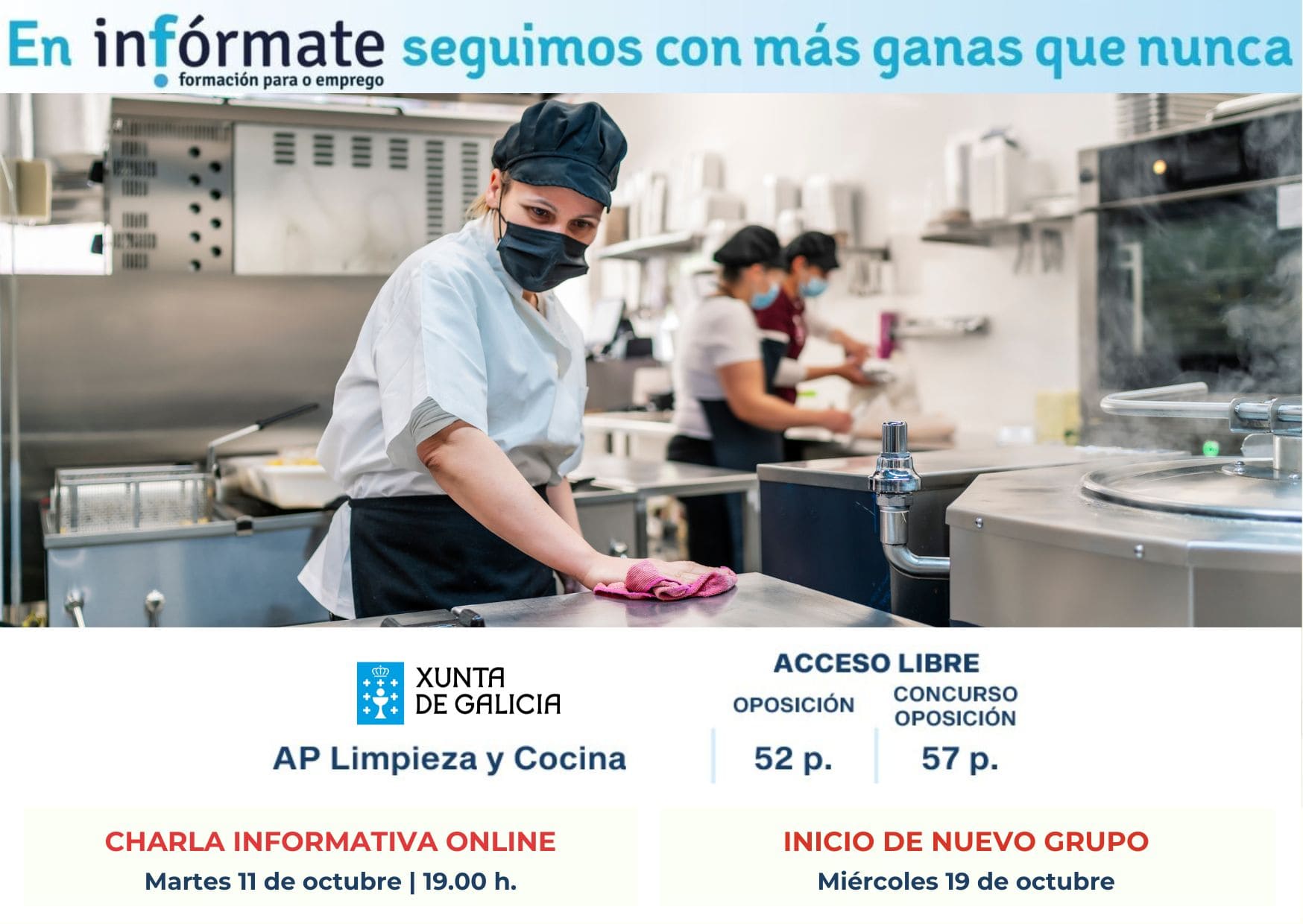 Cartel anunciando charla e inici