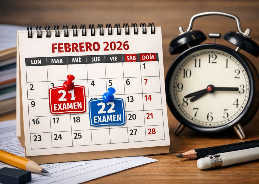 Calendario de febrero con fechas