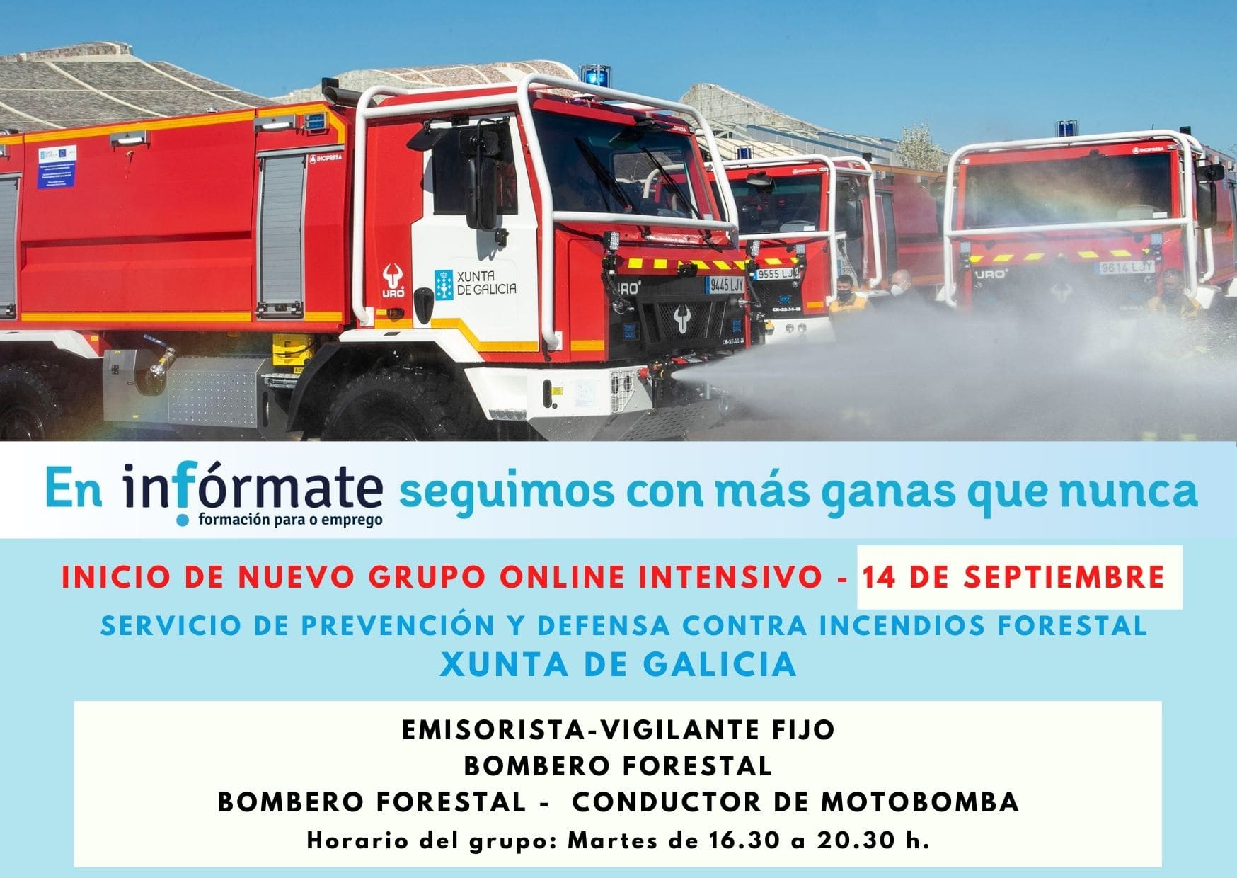 Cartel anunciando el inicio del 