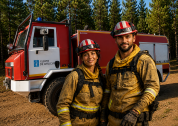 Bomberos forestales de la Xunta