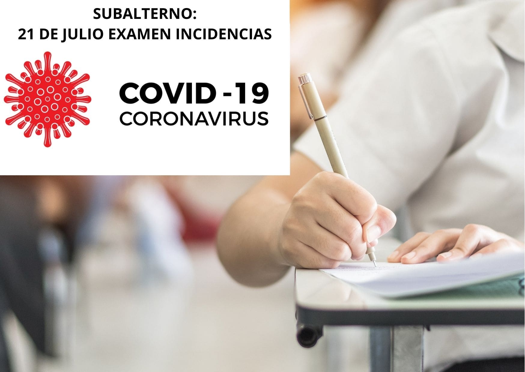 Persona realizando examen